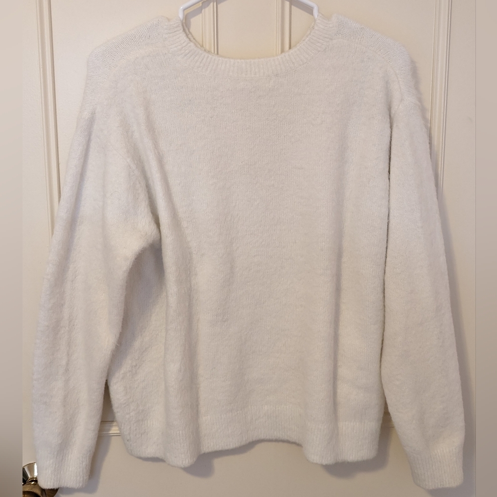 Fluffy White Sweater